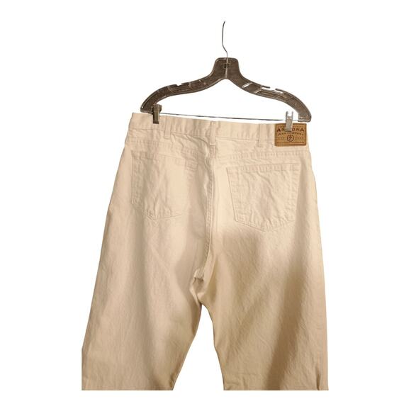 Vintage Arizona Jeans Co Loose Fit Mens 38x34 Straight Leg Ivory Denim Jeans USA - Picture 6 of 10